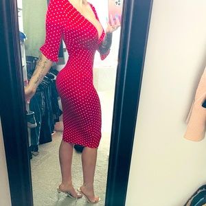 Polka Dot Midi Dress
